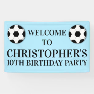 Fußball-Fußball-Fußball-Jungen Geburtstag CUSTOM Banner