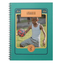 Fußball-Fußball-Fußball-Karte Inspiriert grün Notizblock