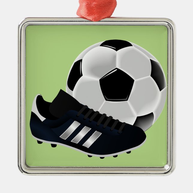 Fußball/Fußball-Fußball Ornament Aus Metall (Vorne)