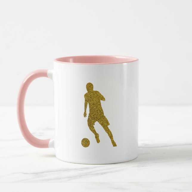 Fußball-Fußball-Fußball-Shooter | Cooler Gold Glit Tasse (Links)