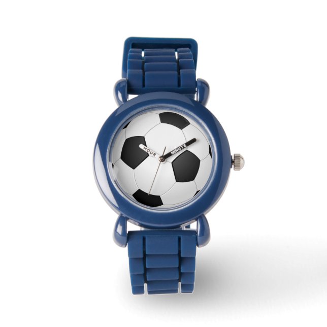 Fußball-Fußball-Illustration Armbanduhr (Vorderseite)