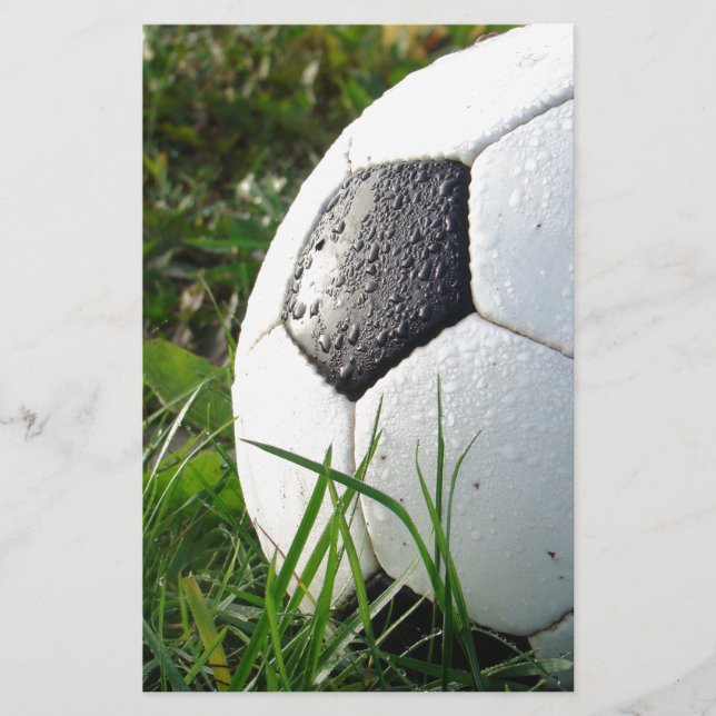 Fußball~ Fußball im Feld Briefpapier (Vorderseite)
