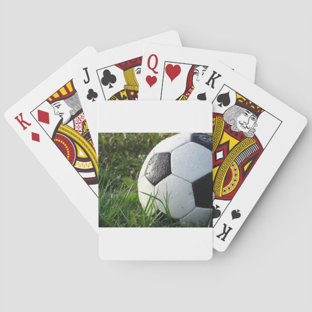 Fußball~ Fußball im Feld Spielkarten (Rückseite)