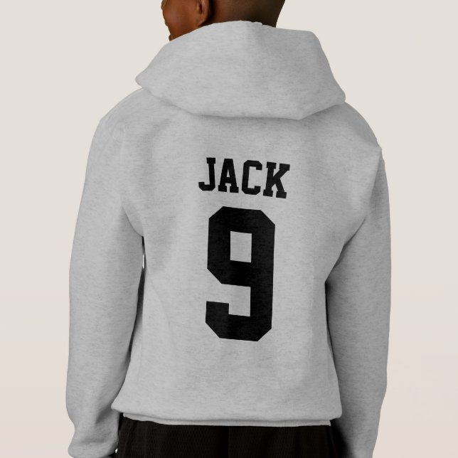 Fußball-Fußball-individueller Name und Zahl Hoodie (Rückseite)