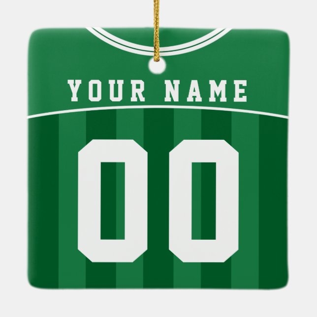 Fußball Fußball Jersey Name & Number Template Keramikornament (Rückseite)
