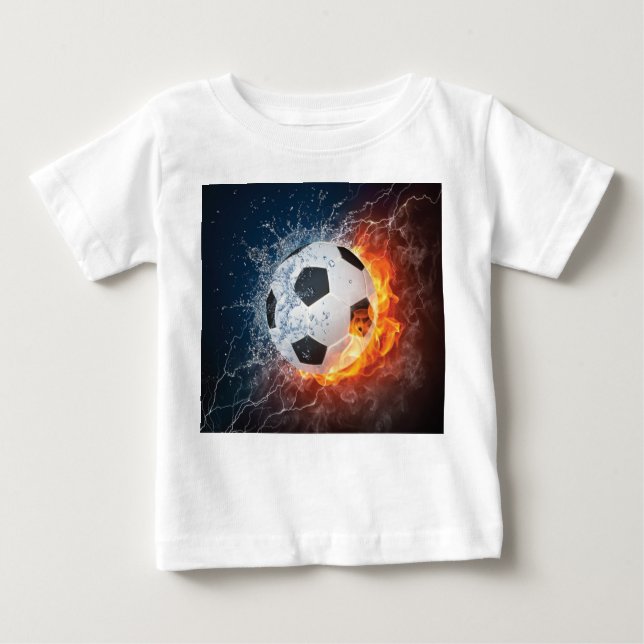 Fußball-/Fußball-Kugelkopf-Kissen Baby T-shirt (Vorderseite)
