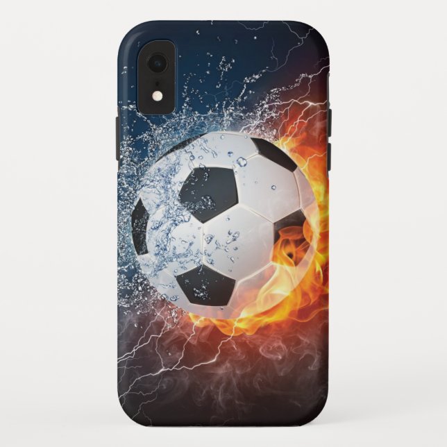 Fußball-/Fußball-Kugelkopf-Kissen Case-Mate iPhone Hülle (Rückseite)