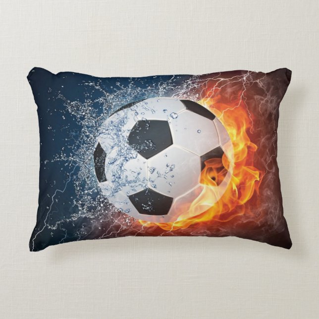 Fußball-/Fußball-Kugelkopf-Kissen Dekokissen (Vorderseite)