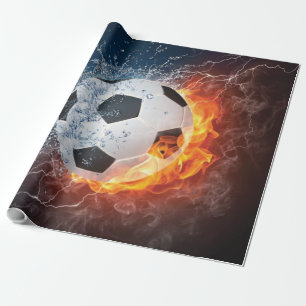 Fußball-/Fußball-Kugelkopf-Kissen Geschenkpapier