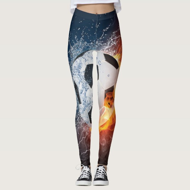 Fußball-/Fußball-Kugelkopf-Kissen Leggings (Vorderseite)
