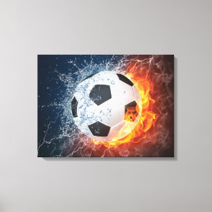 Fußball-/Fußball-Kugelkopf-Kissen Leinwanddruck