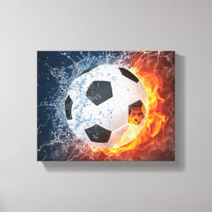 Fußball-/Fußball-Kugelkopf-Kissen Leinwanddruck