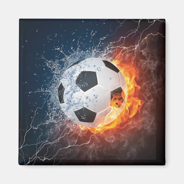 Fußball-/Fußball-Kugelkopf-Kissen Magnet (Vorne)