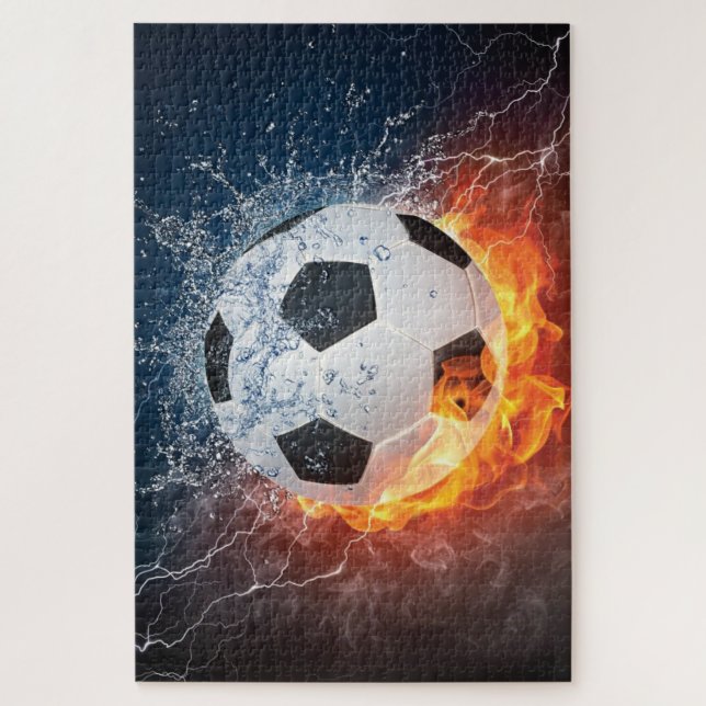 Fußball-/Fußball-Kugelkopf-Kissen Puzzle (Vertikal)
