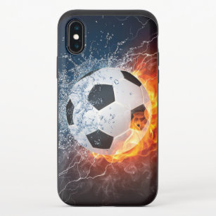 Fußball-/Fußball-Kugelkopf-Kissen iPhone XS Slider Hülle