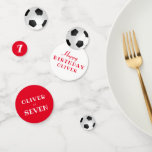 Fußball-Fußball Red Kid's Geburtstag Konfetti<br><div class="desc">Fußball Ball Football Red Kid`s Geburtstag Confetti. niedliche Geburtstag Party Konfetti für die Geburtstagsparty mit einem Fußball Thema. Personalisieren Sie Ihre persönlichen Daten mit dem Namen Ihres Kindes. Sie können die Altersnummer ändern.</div>