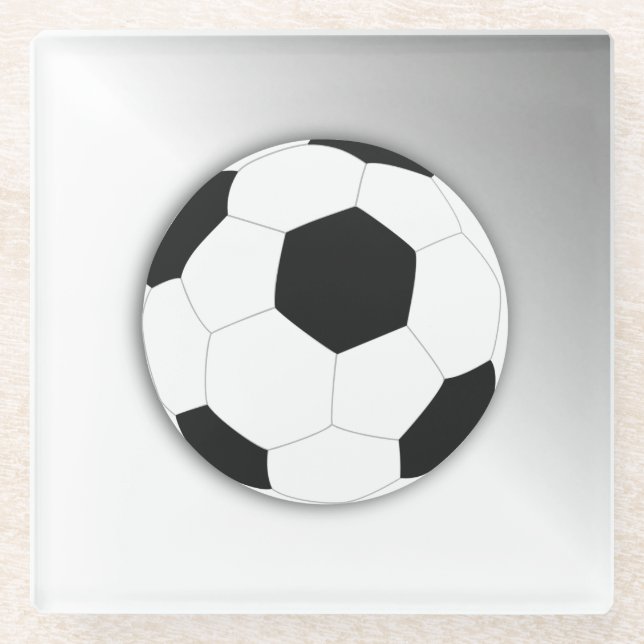 Fußball-Fußball-Sport Glasuntersetzer (Vorderseite)