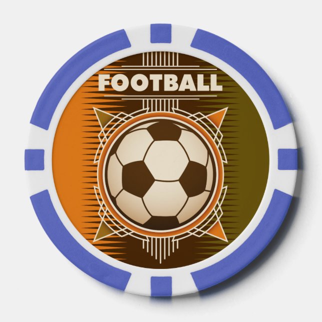 Fußball-Fußball-Sportball Pokerchips (Vorderseite)