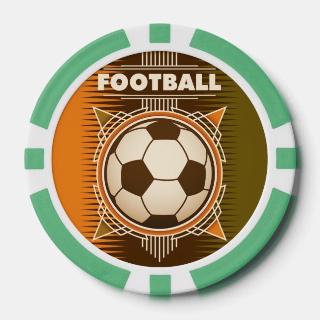 Fußball-Fußball-Sportball Pokerchips (Vorderseite)