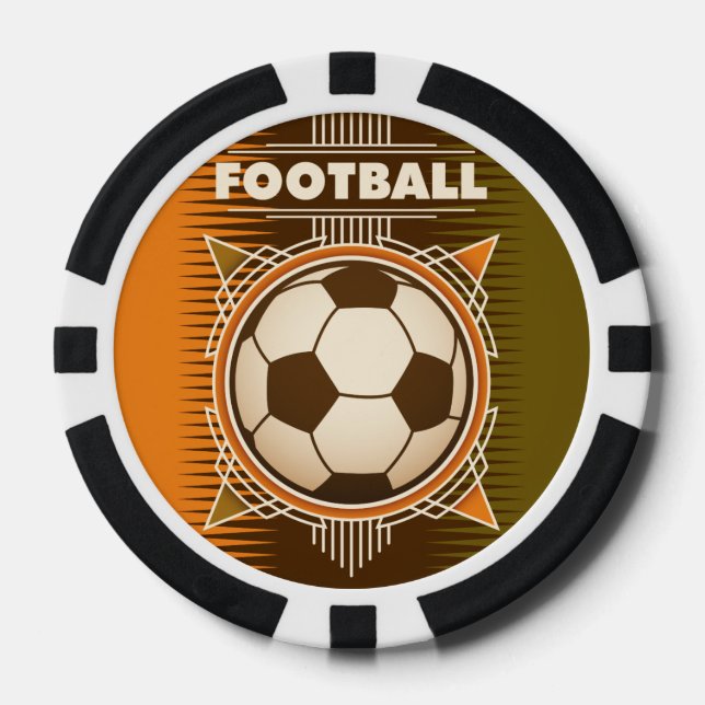 Fußball-Fußball-Sportball Pokerchips (Vorderseite)