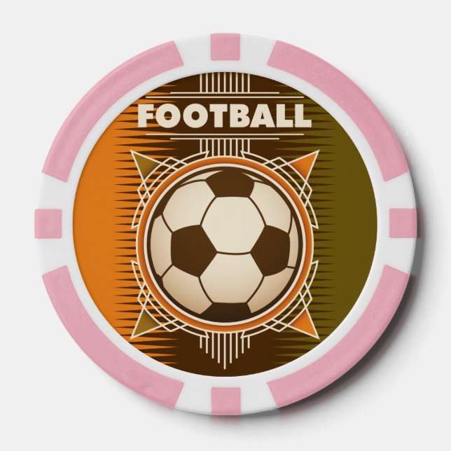 Fußball-Fußball-Sportball Pokerchips (Vorderseite)