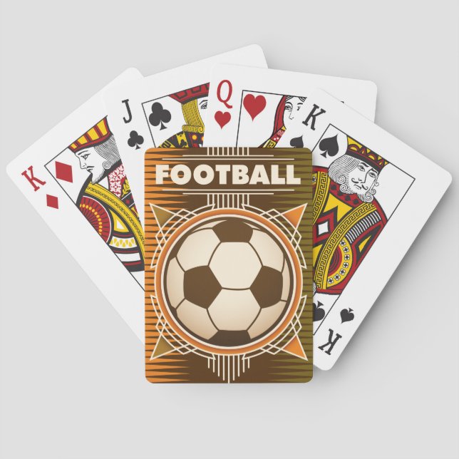 Fußball-Fußball-Sportball Spielkarten (Rückseite)
