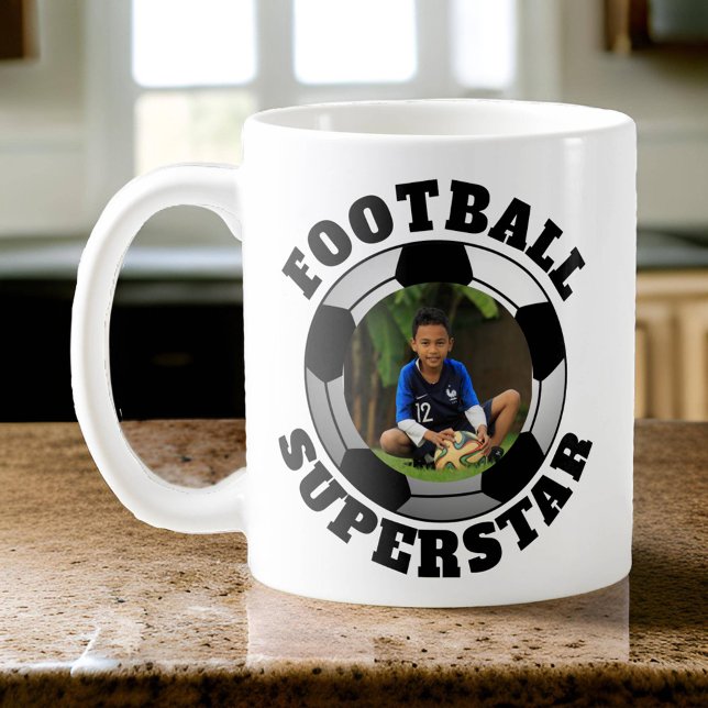 Fußball/Fußball Superstar-Foto Kaffeetasse (Photo Football Superstar Mug)