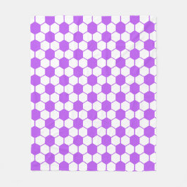 Fußball / Fußball Textur - Weiß und Lila Fleecedecke