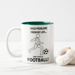 Fußball Fußball Trainer Spieler Fußball Fußball Zweifarbige Tasse