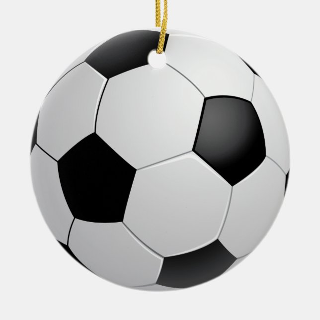 Fußball-Fußball-Verzierung Keramik Ornament (Vorne)