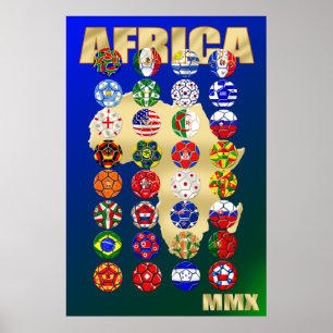 Fußball-Fußball-Weltmeisterschaft in Afrika Poster