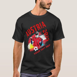 Fußball-Fußball-Weltmeisterschaft Österreich Flag  T-Shirt