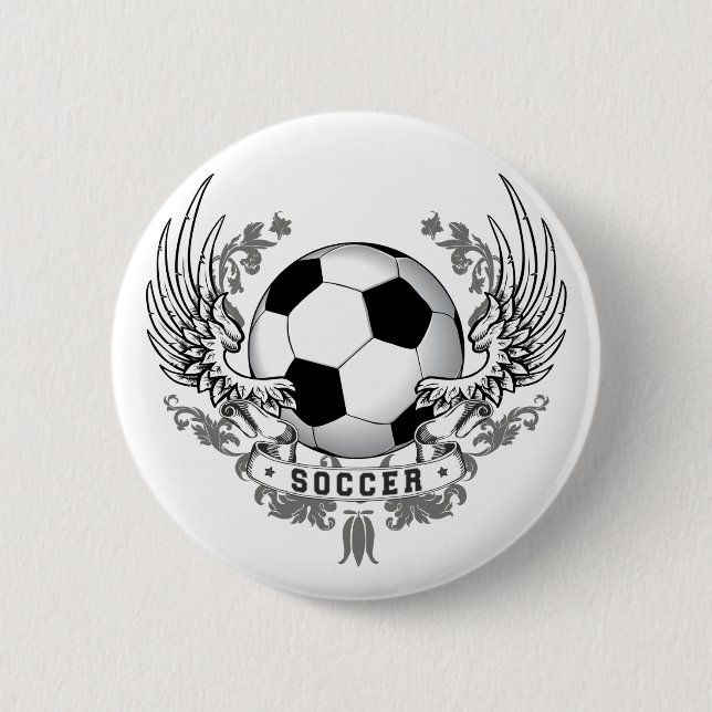 Fußball-Fußball Wings Knopf Button (Vorderseite)