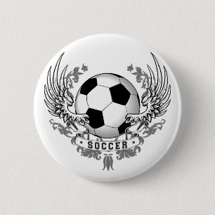 Fußball-Fußball Wings Knopf Button