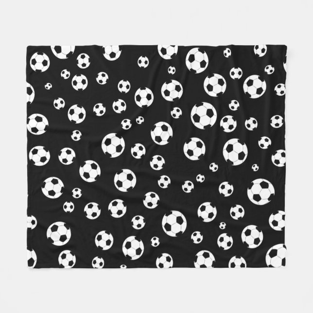 Fußball / Fußballnaht nahtloses Muster  Fleecedecke (Vorderseite (Horizontal))