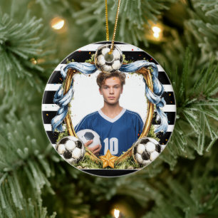 Fußball - Fußballrahmenplakette Keramik Ornament