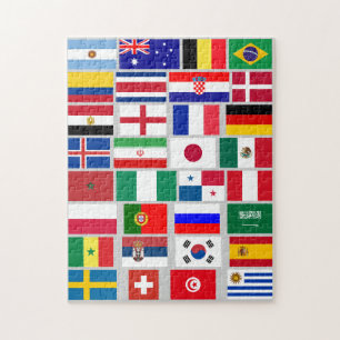 FUSSBALL-FUSSBALLTEAM FLAGS 2018 PUZZLE