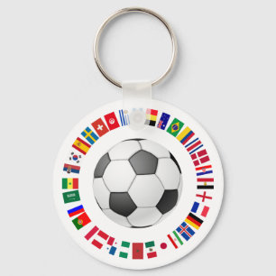 FUSSBALL-FUSSBALLTEAM FLAGS 2018 SCHLÜSSELANHÄNGER