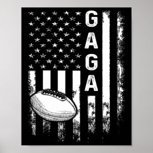 Fußball Gaga Sports Player America Flag Männer Fra Poster