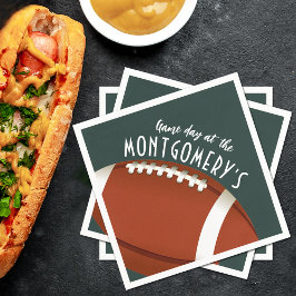 Fußball Game Day Dunkelgrün Serviette