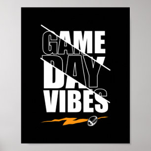 Fußball-Game Day Vibes Lustigen Sprüche Männer  Poster