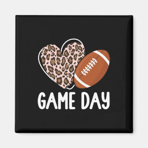 Fußball Game Day Womens Leopard Cheetah Game Day Magnet