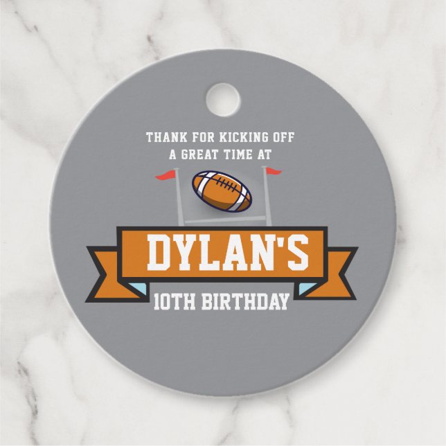 FUSSBALL GAME Sports Kindergeburtstag Party Geschenkanhänger (Vorderseite)