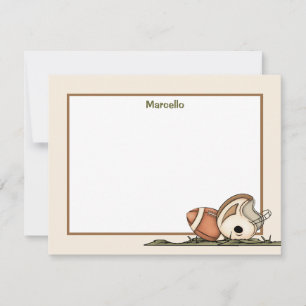 Fußball-Gang-flaches Briefpapier Mitteilungskarte