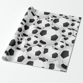 Fußball ganz über giftwrap geschenkpapier