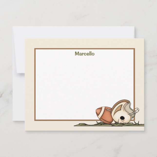 Fußball Gear Flat Stationery Mitteilungskarte (Vorderseite)
