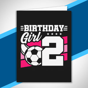 Fußball - Geburtstag - 2 Jahr alt Mädchen - 2. Geb Karte