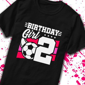 Fußball - Geburtstag - 2 Jahr alt Mädchen - 2. Geb T-Shirt