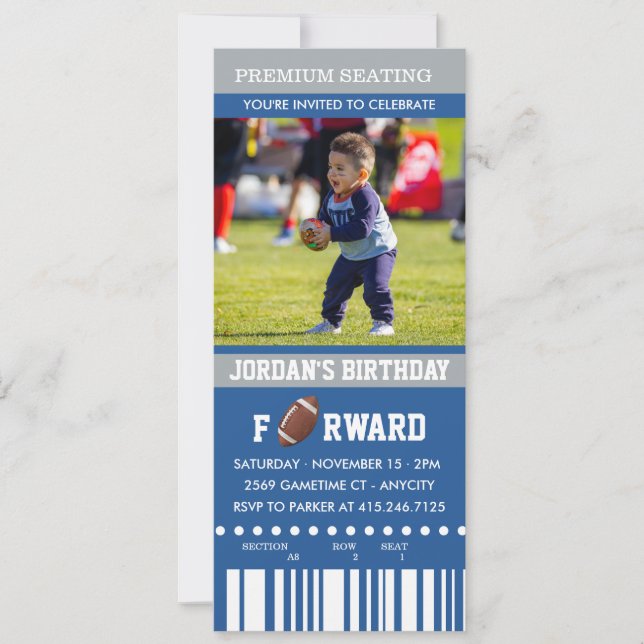 Fußball Geburtstag | Foto Birthday Einladung (Vorderseite)
