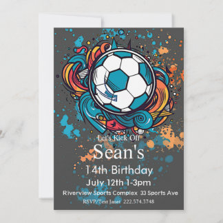 Fußball Geburtstag, Fußball Geburtstag, Futbol Einladung